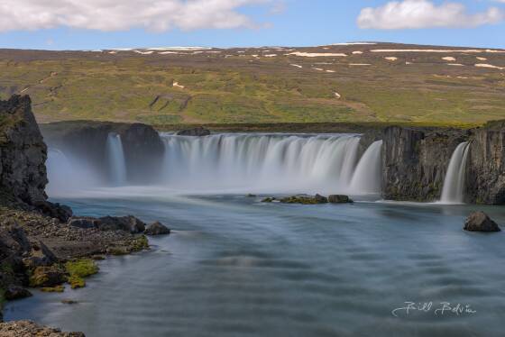 Godafoss Long Exposure Long exposure of Godafoss and the Skjalfandafljot River taken from the east side. Iceland.