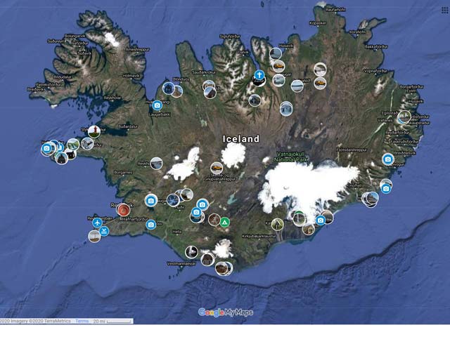 Google Map of Iceland