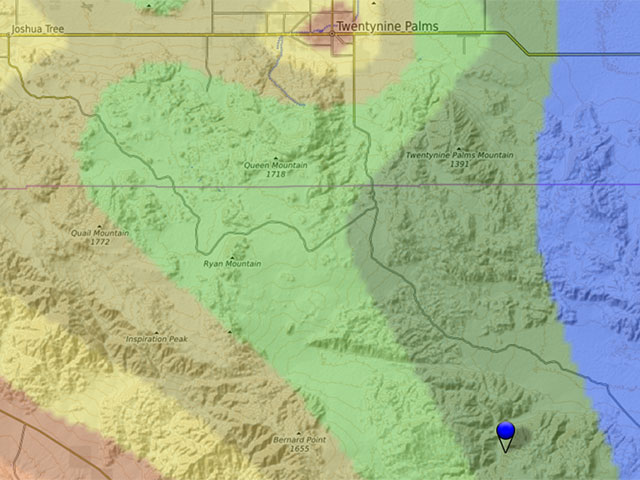 Dark Sky Map of Joshua Tree National Park