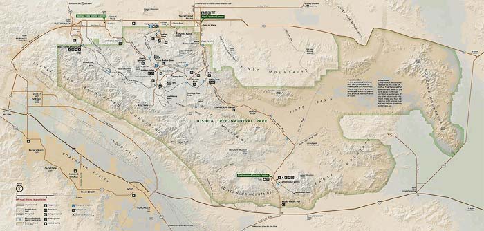 Joshua Tree Park Service Map