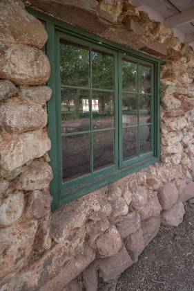 Main House Window Lonely Dell Ranch in Lees Ferry NRA, Arizona
