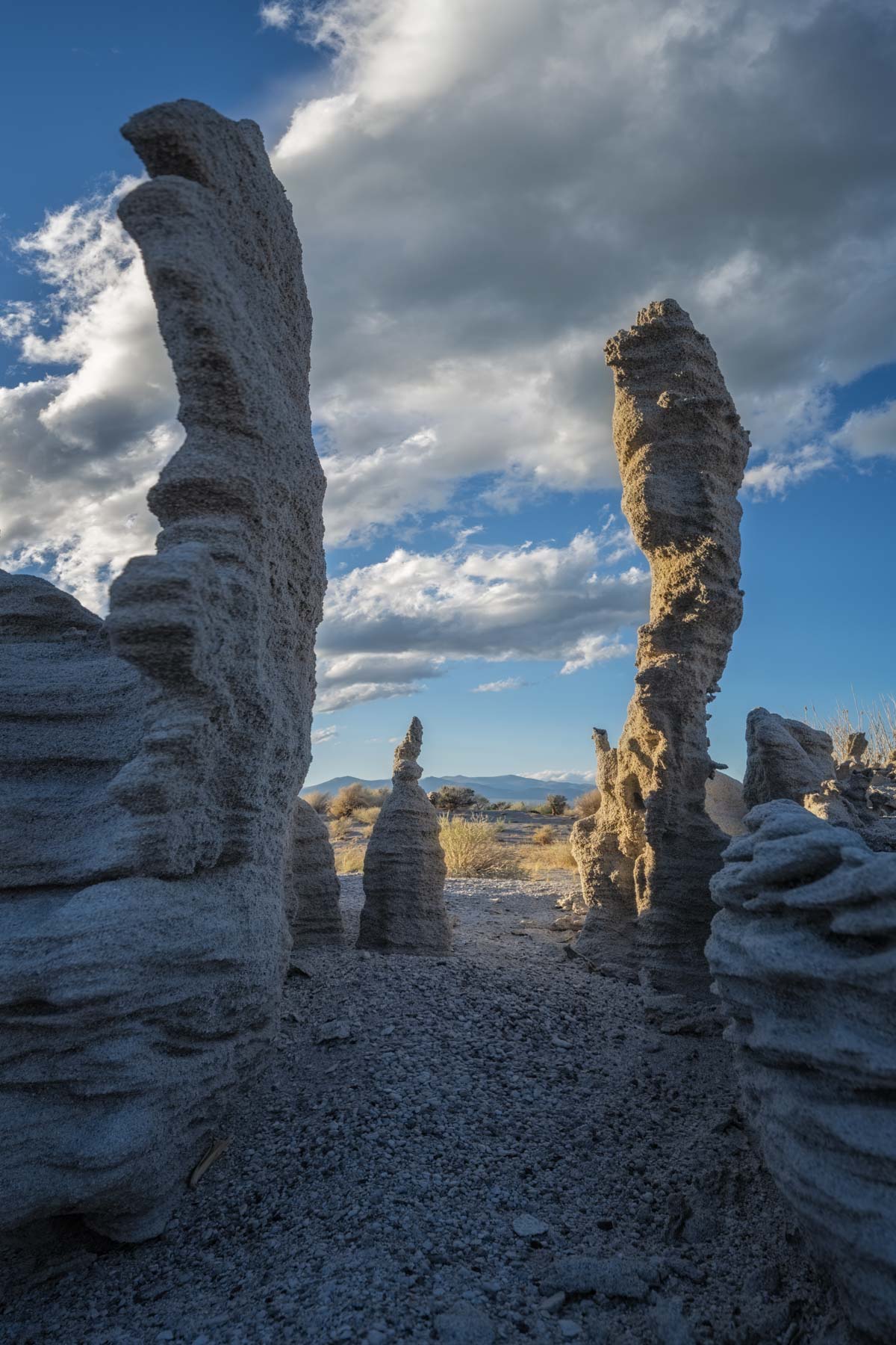 Hell's Beach rock formation in the Mono Lake east sand tufas
