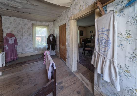 Ryburn House Bedroom 1 Bedroom in Doctor Ryburn's House in Bannack ghost town