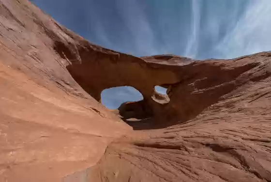 Spider Web Arch 2 Spider Web Arch on the side of Hunts Mesa