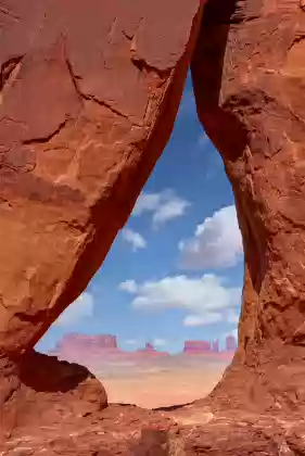 Tear Drop Arch Milky Way Arc over Lee Mountain and Courthouse Butte in Sedona