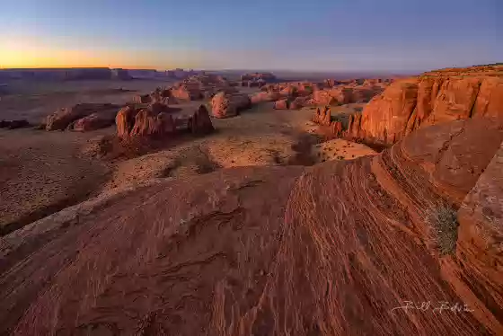 Hunts Mesa Blue Hour 2 View of Monument Valley from Hunts Mesa