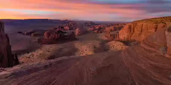 Hunts Mesa Panorama 5 View of Monument Valley from Hunts Mesa