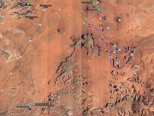 Google Map of Monument Valley