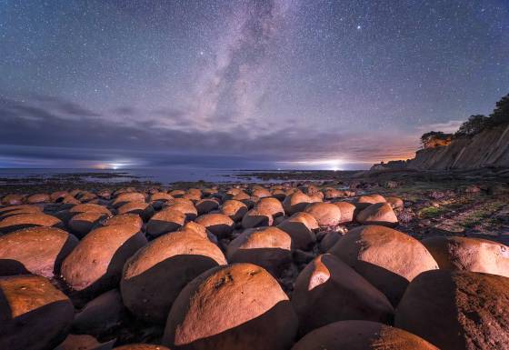 Bowling Ball Beach at Night 2 The Milky Way over Bowling Ball Beach on the northern California Coast