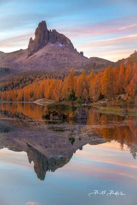 Croda da Lago Reflection Croda da Lago reflected in Lago di Federa, the Dolomites, Italy.