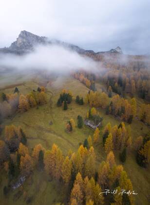 Snake Road 3 Drone shot of Snake Road near Passo Giau in the Dolomites, Italy.