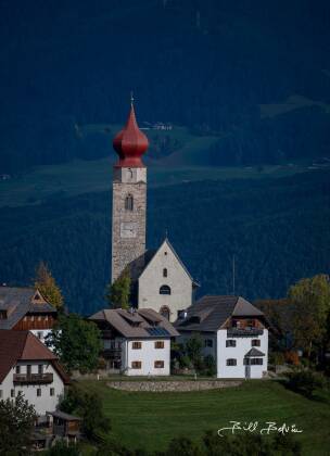 St Nicholas Church 2 St Nicholas Church seen in Mittelberg, the Dolomites, Italy.