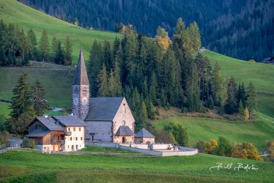 Santa Maddalena Church 4 Santa Maddalena Church, in the Villnoss Valley, The Dolomites, Italy.