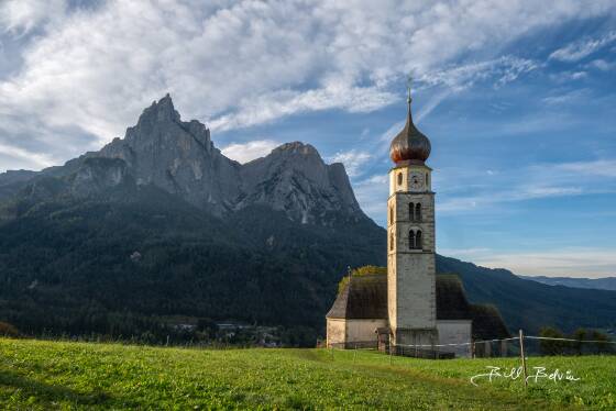 St Valentin Church 3 St. Valentin Church in the Seiser Alm , the Dolomites, Italy.
