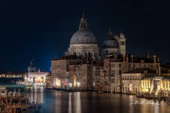 Basilica Santa Maria della Salute Basilica Santa Maria della Salute seen from Ponte dell Accademia in Venice, Italy.