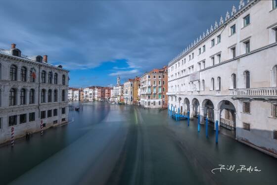 Rialto Bridge Looking North Long expoure taken from the Rialto Bridge looking north. Venice, Italy.