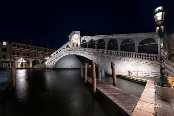 Rialto Bridge 2 Rialto Bridge and dock seen from southeast corner, Venice, Italy.