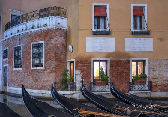 Venice Gondolas 2 Gondola seen near dawn in Venice, Italy