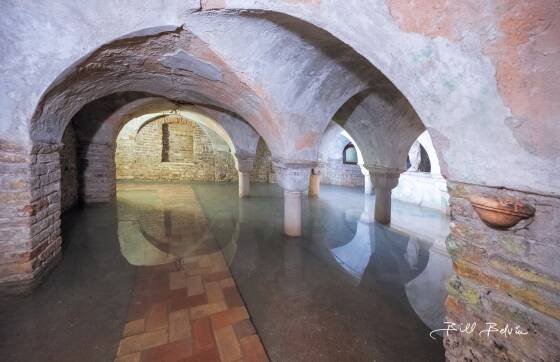 Chiesa di San Zaccaria Crypt No 2 The flooded crypt under Chiesa di San Zaccaria in Venice. The crypt dates back to the 10th century.