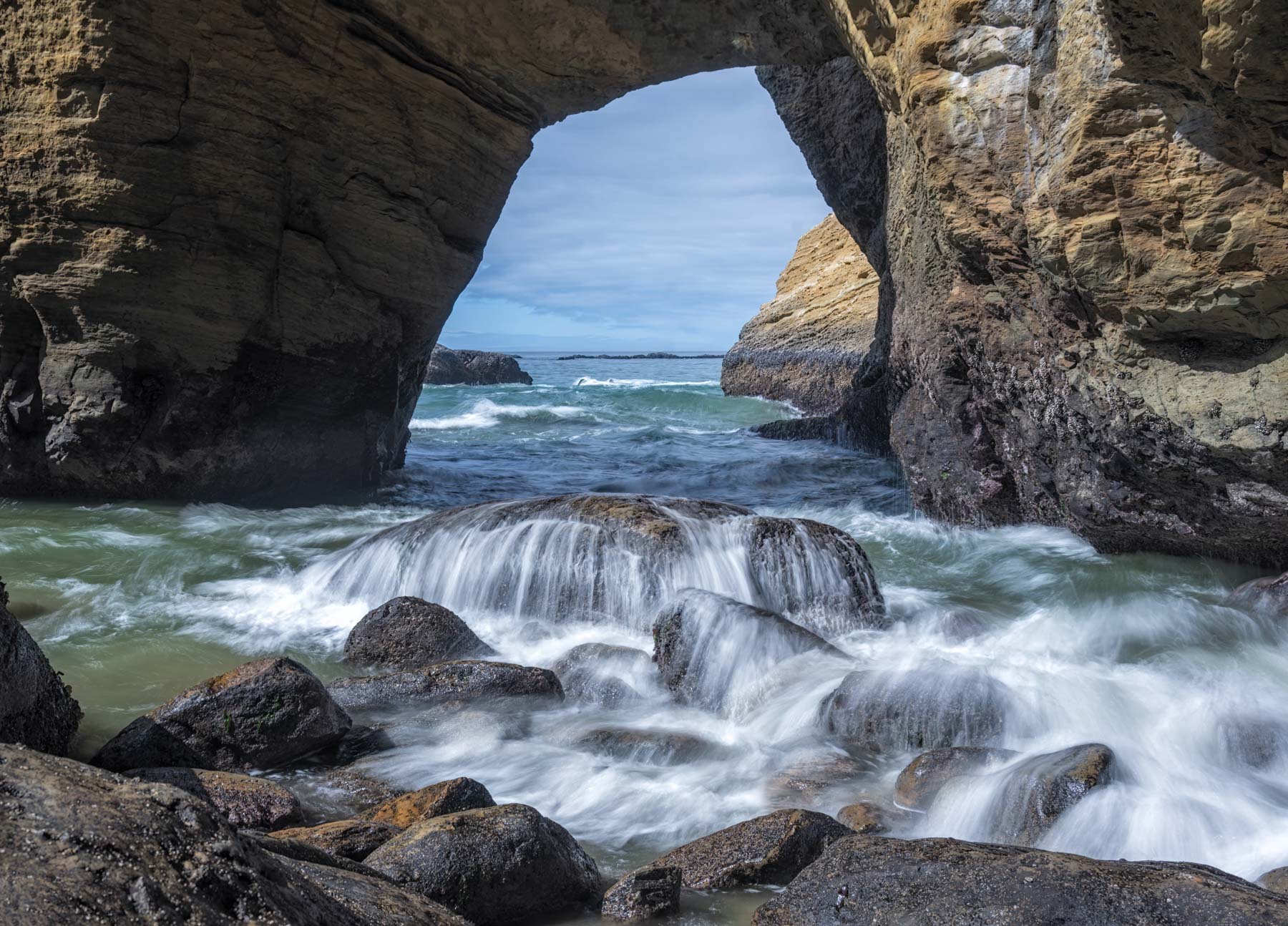 The Interior of the Devil's Punchbowl on the Oregon Coast