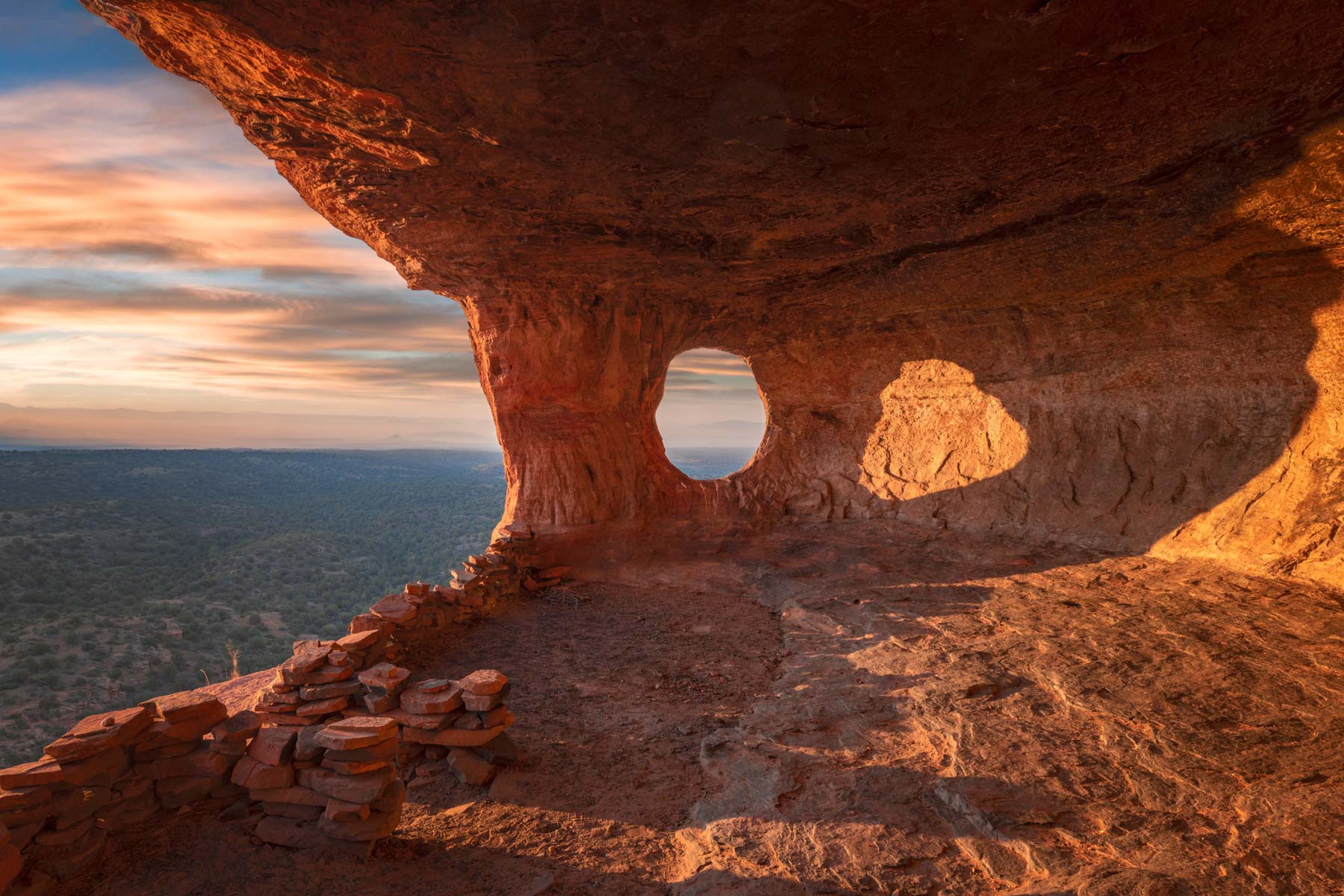 Sedona's Shamans Cave, also known as Robber's Roost, at Dawn