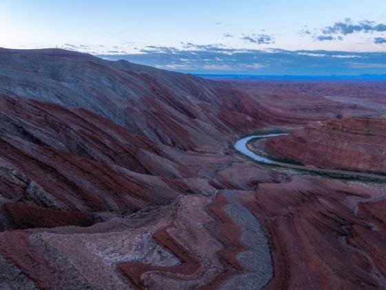 Raplee Ridge 2 Raplee Ridge and the San Juan River seen before dawn.