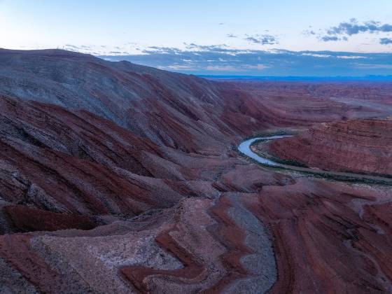 Raplee Ridge 2 Raplee Ridge and the San Juan River seen before dawn.