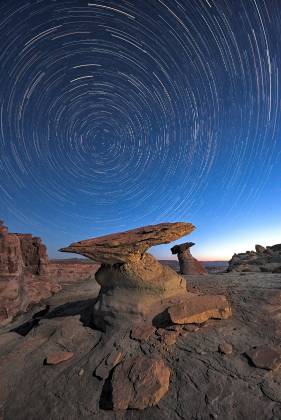 Studhorse Point Startrail Startrail over Hoodoos at Stud Horse Point near Page, Arizona