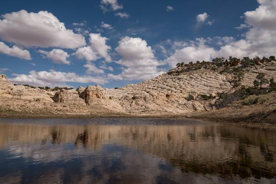 Joe's Ranch Reservoir Reservoir at Joes' Ranch in Vermilion Cliffs National Monument, Arizona