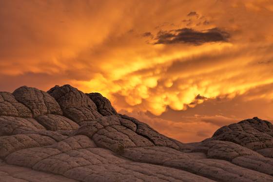Mammatus Clouds at the White Pocket Mamma Clouds hanging over The White Pocket, Vermilion Cliffs National Monument