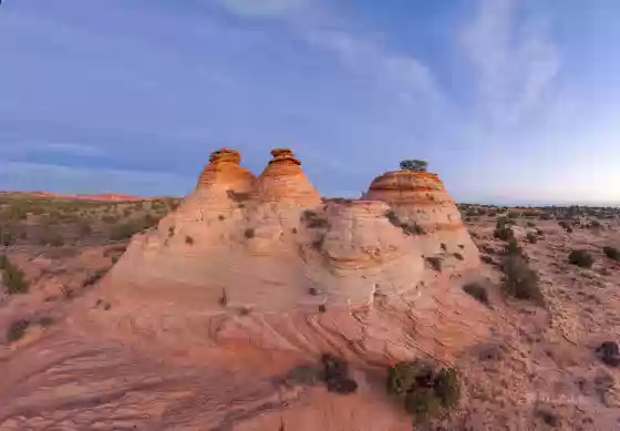 Little Knoll Blue Hour Little Knoll seen just before sunrise. Little Knoll is near the Cottonwood Cove trailhead in Vermilion Cliffs National Monument.