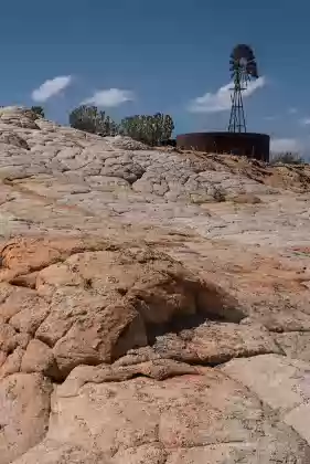 Middle Reservoir Windmill at the Middle Reservoir in Vermilion Cliffs NM