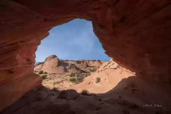 Little Alcove A small alcove near the summit of Steamboat Rock in Grand Staircase Escalante NM, Utah.