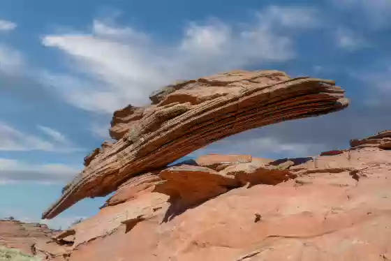 Curved Wing Large hoodoo resembling a curved wing near Wolf Knoll, Grand Staircase Escalante National Monument.