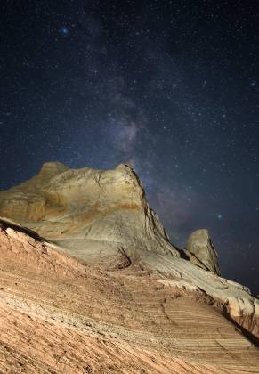 Citadel 3 The Milky Way rising over The White Pocket in Vermilion Cliffs NM