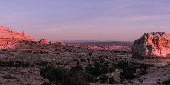 Early Light A panorama taken at The White Pocket in Vermilion Cliffs NM