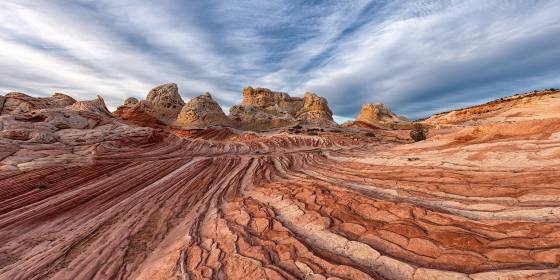 Radiating Clouds A panorama taken at The White Pocket in Vermilion Cliffs NM