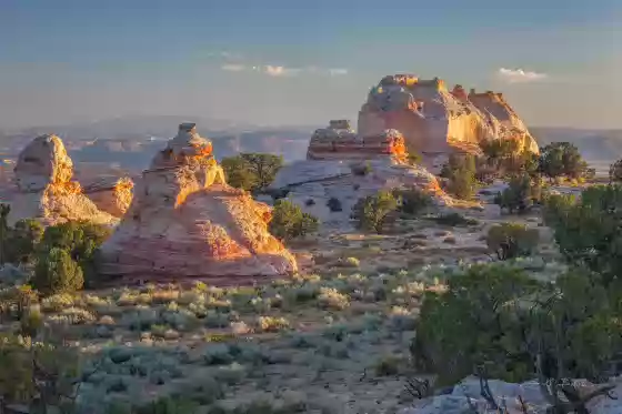 25 minutes after sunrise The White Pocket peak at sunrise