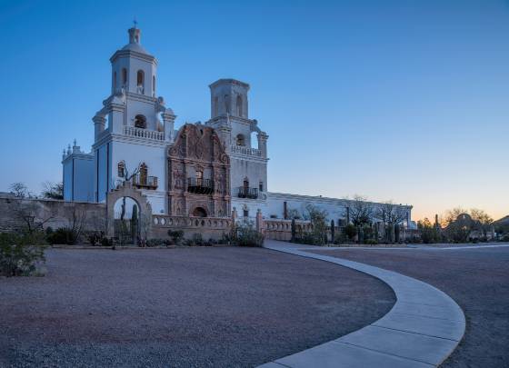 Blue Hour 12 Mission San Xavier del Bac before sunset
