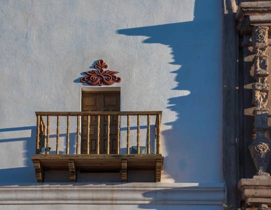 Shadow Balcony and shadow at the Mission San Xavier del Bac