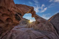 Arch Rock in Valley of Fire State Park at Sunrise