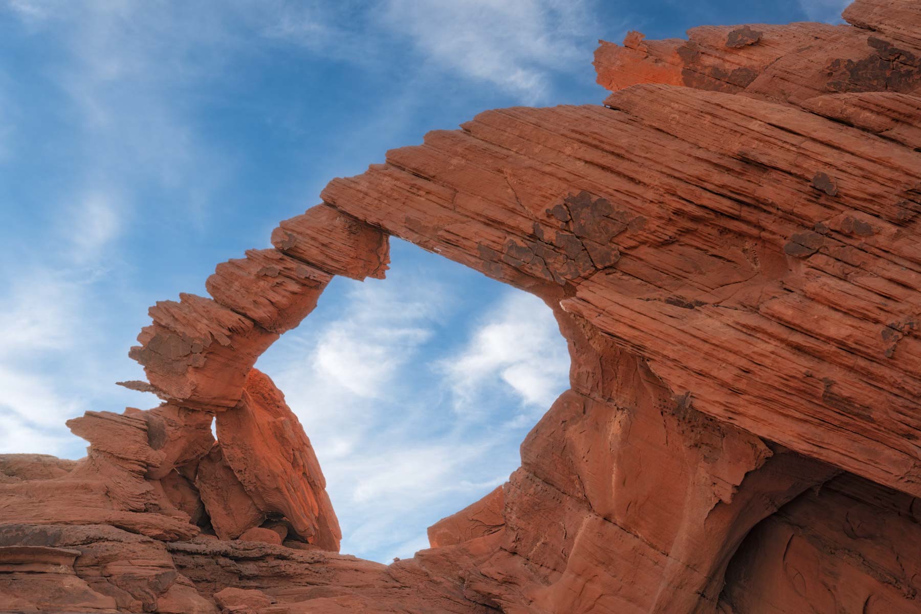 Tilted Window Arch in Valley of Fire State Park, Nevada