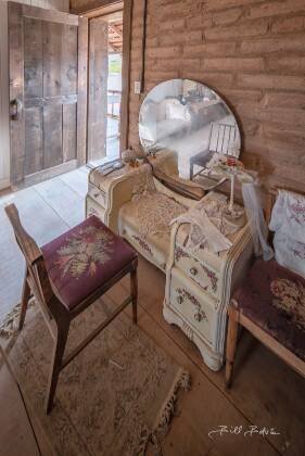 Dressing Table in Brothel Dressing takle in tghe brothel seen at Vulture City ghost town, Arizona