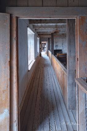 Assay Office Hallway Hallway in the Assay Office in Vulture City ghost town, Arizona.