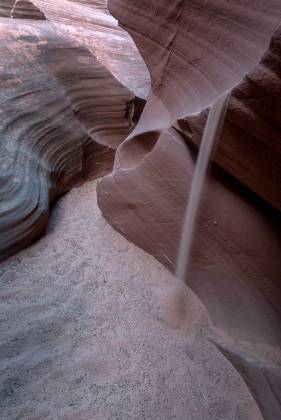 Sand Fall Sand Fall in Waterholes Canyon, a one second exposure.