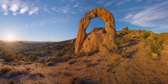 Scorpion Arch Panorama 1 Scorpion Arch at sunset in Western Arizona