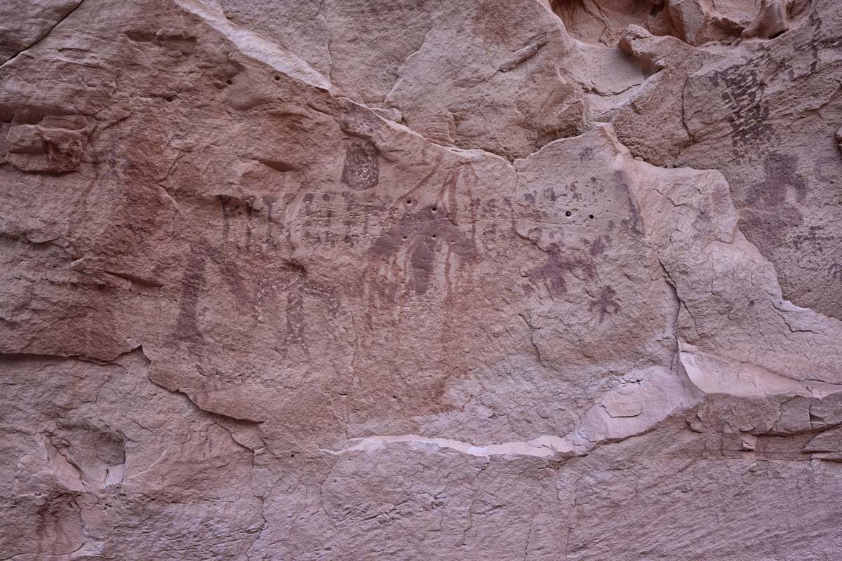 Flag Point Dinosaur Track Pictograph in the Grand Staircase Escalante NM