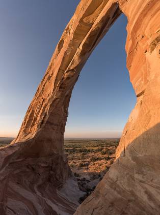 The view to the south White Mesa Arch in the Navajo Nation, Arizona