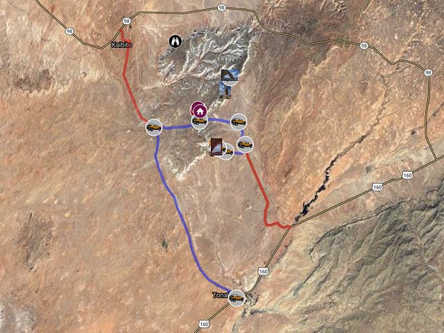 Google Map of White Mesa Arch