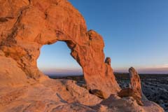 Margaret Arch at sunset in the Navajo Nation